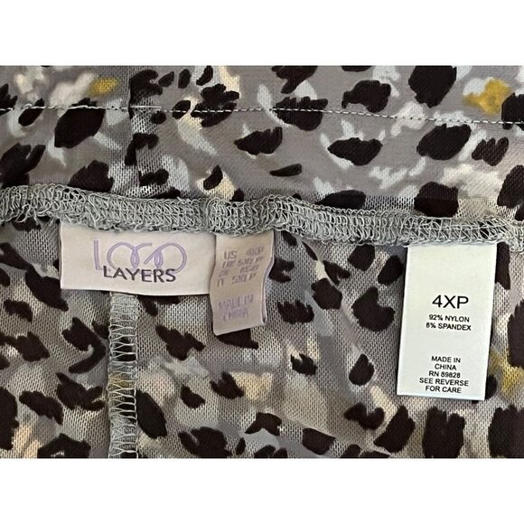 Logo Pants 4XP Animal Print Ankle Safari Neutral Preppy Boho Classic Active 80s - Picture 2 of 11